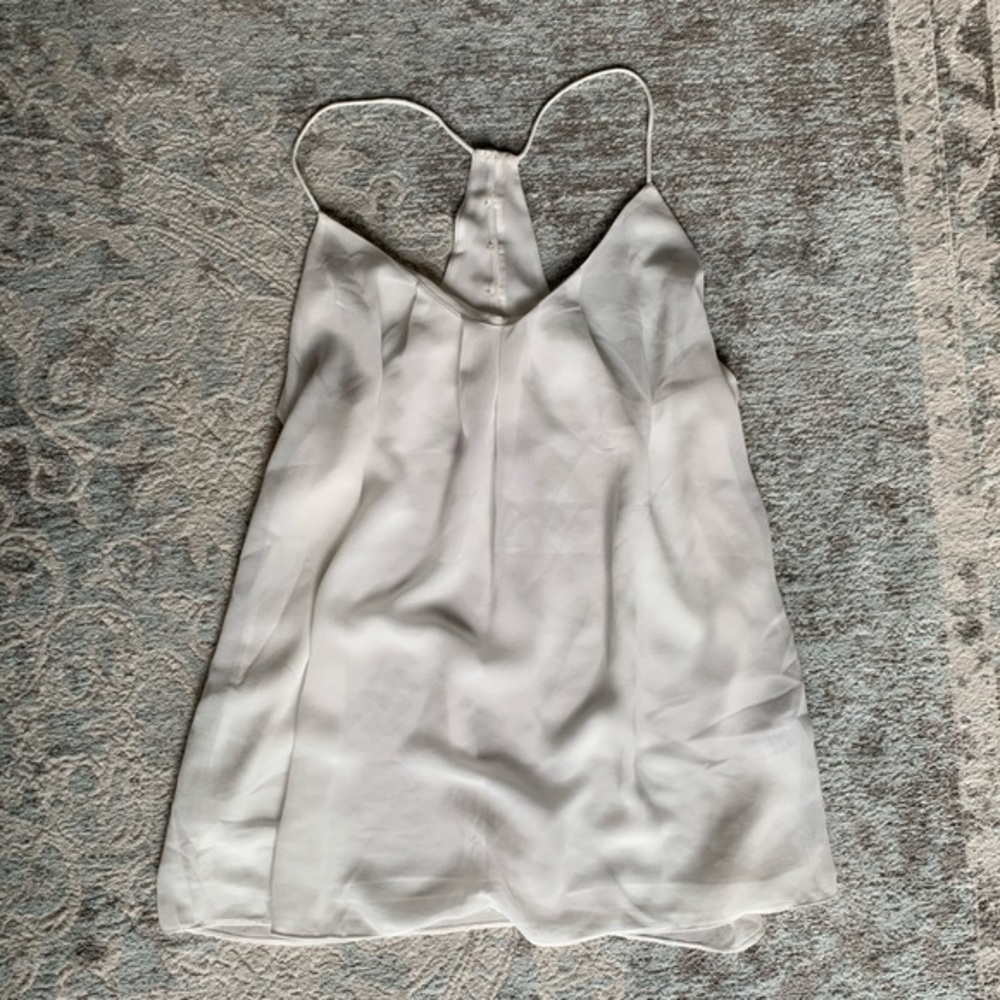 Chiffon creamy white layered top